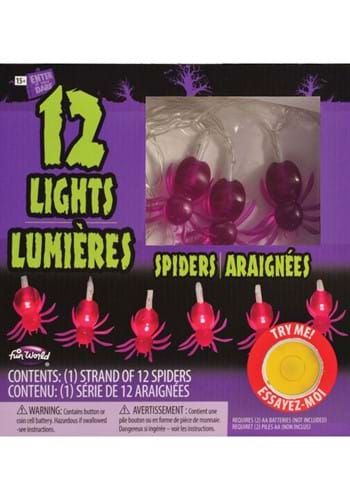 String Light of Red Spiders Halloween Decoration