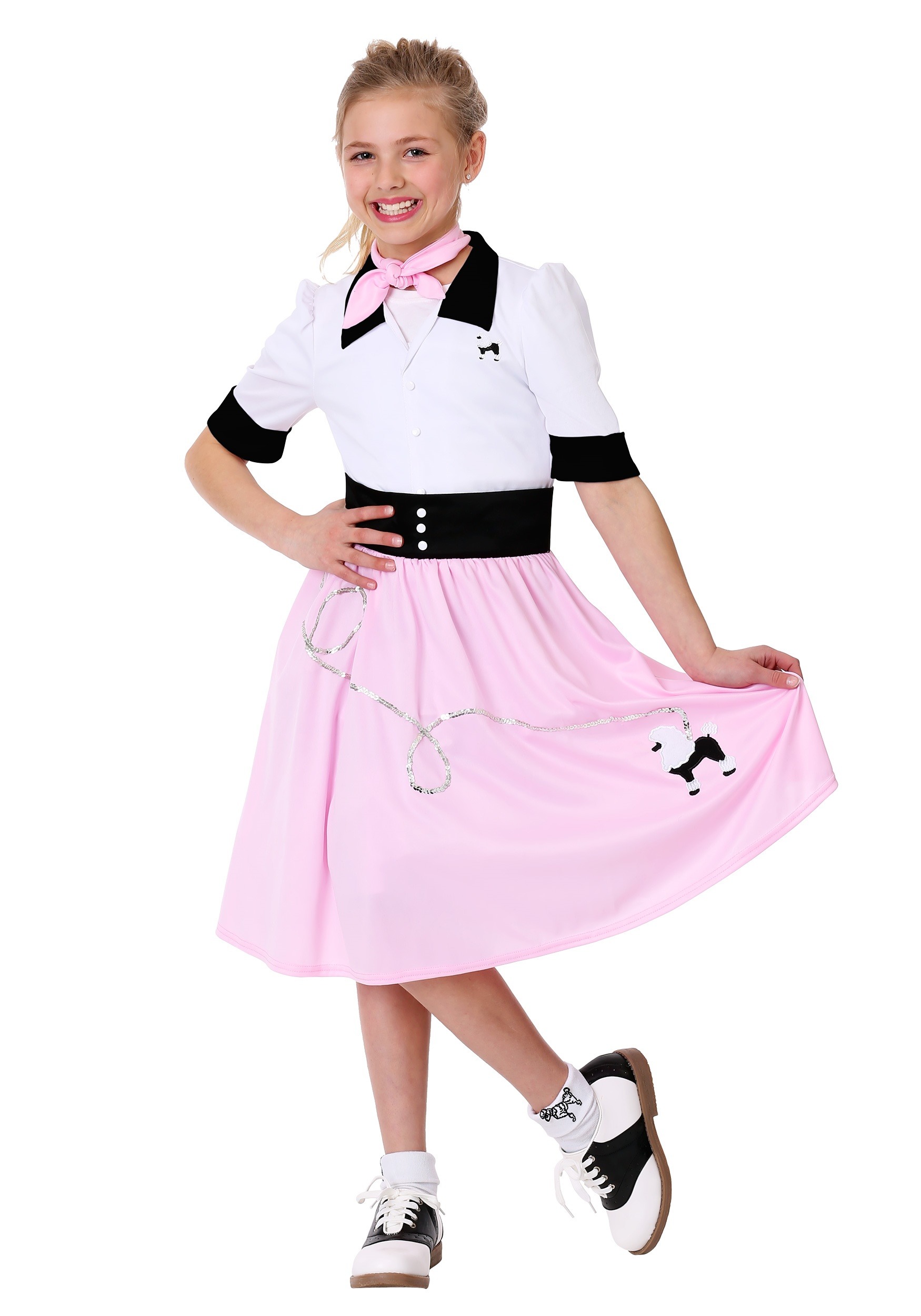 Sock Hop Pink Sweetheart Costume for Girls | 50
