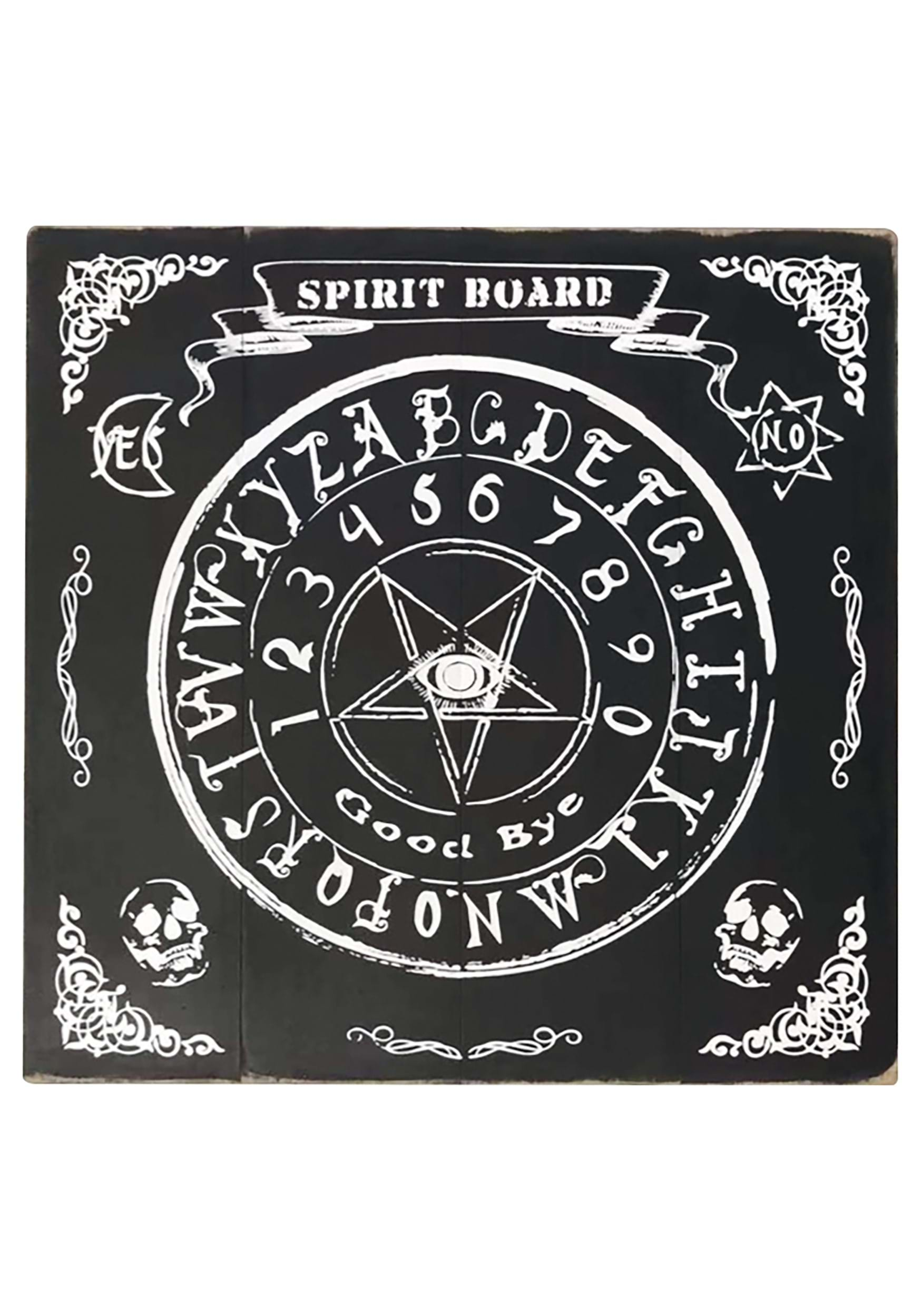 19 Inch Hanging Spirit Board Sign Prop | Hanging Halloween Signs