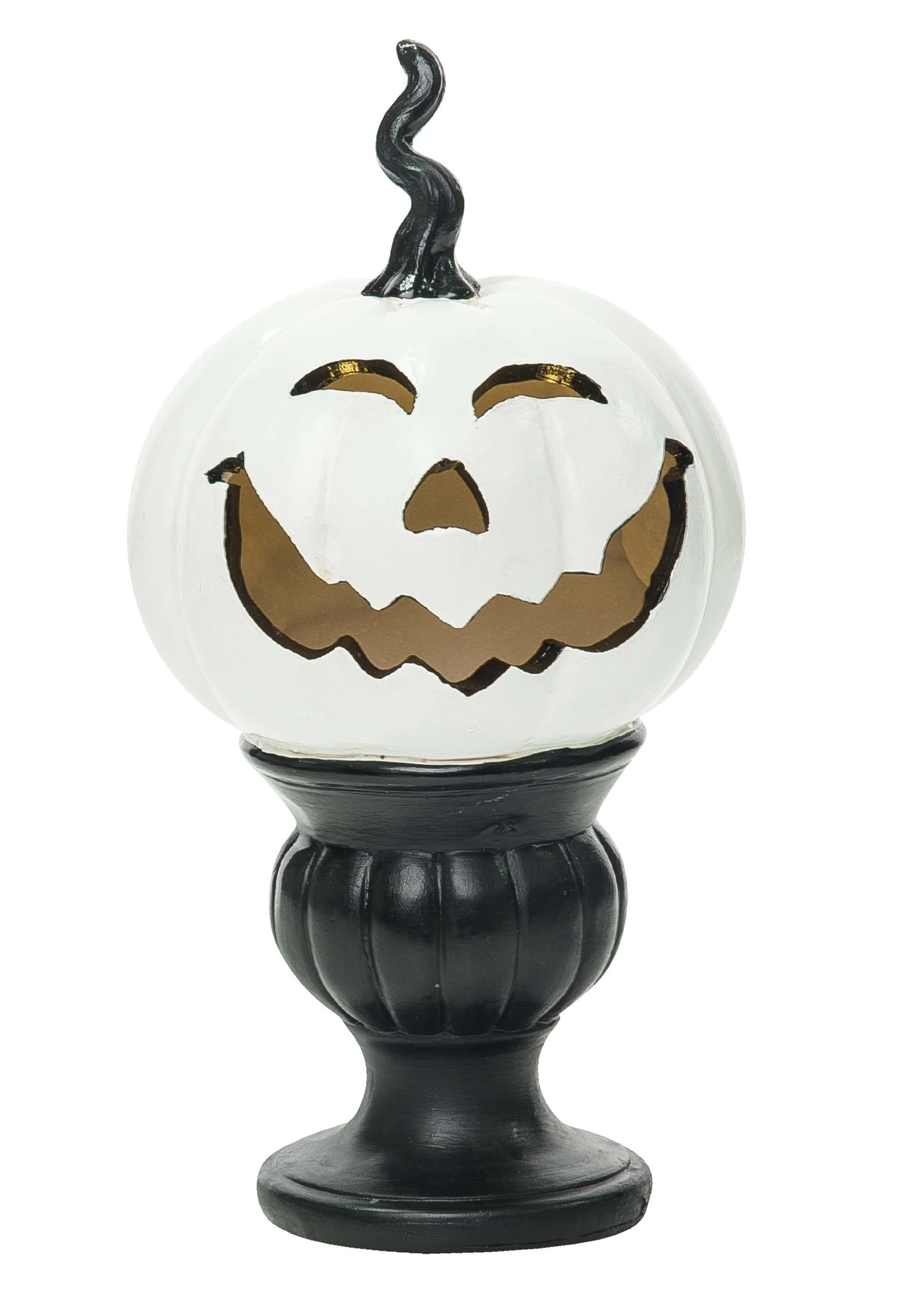 9 Light Up White Pedestal Pumpkin Halloween Prop | Pumpkin Decorations