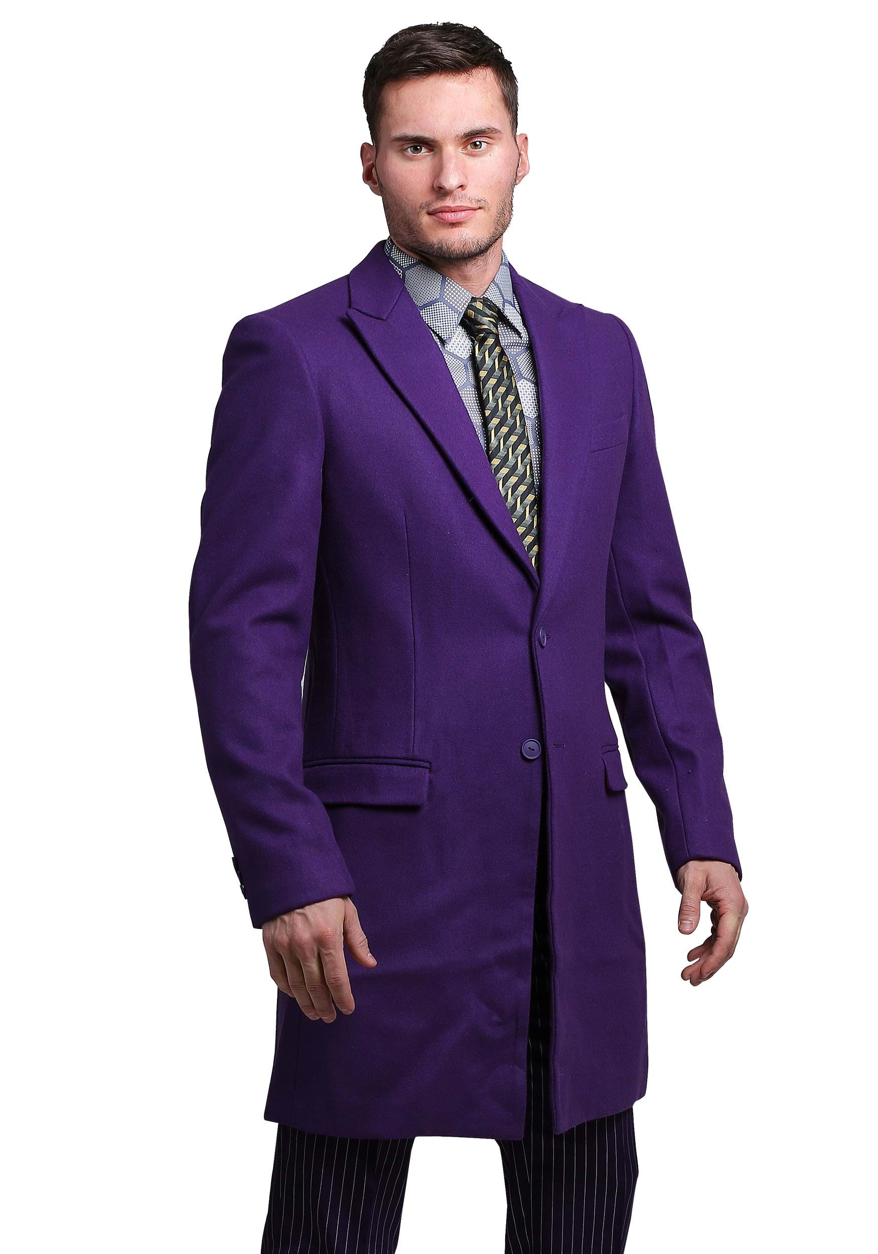 Joker The Dark Knight Authentic Slim Fit Suit Overcoat | Men