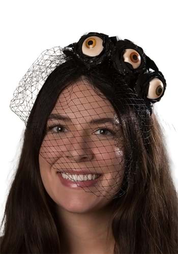 Black Eyeball Rose Costume Headband