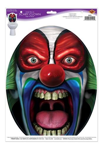 Under the Lid Scary Clown Peel &#39;N Place Decal Decoration