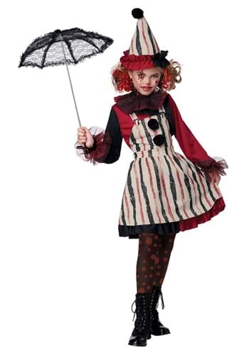 Girl&#39;s Clever Clown Child Costume