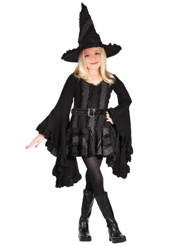 Girl&#39;s Black Witch Costume Dress