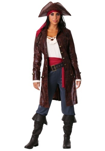 Women&#39;s Plus Size Pretty Pirate Captain Costume