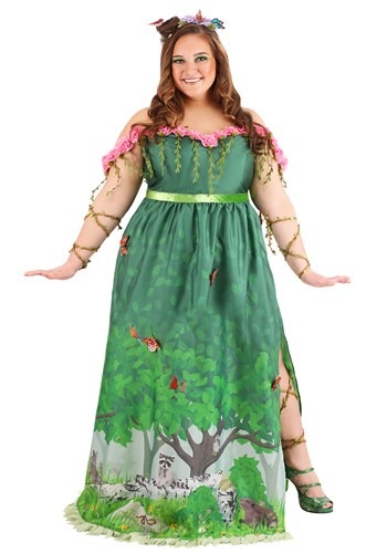 Women&#39;s Plus Size Mother Nature Costume