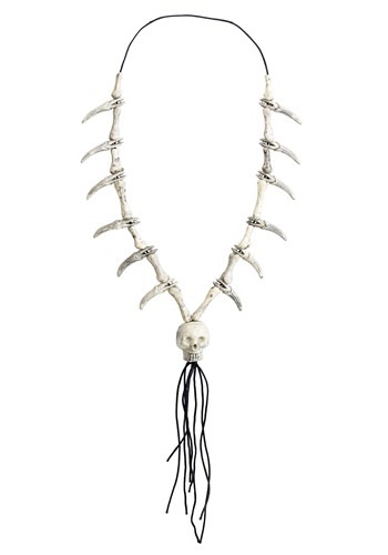 Adult Faux Ivory Necklace with Skull Pendant