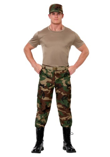 Men&#39;s Camo Soldier Costume