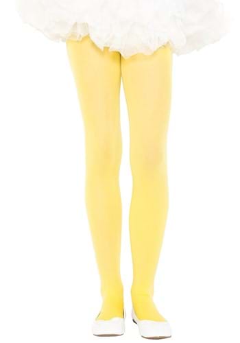 Girl&#39;s Yellow Opaque Tights