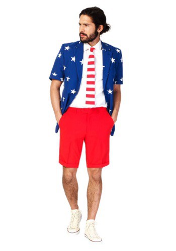 Men&#39;s OppoSuits Stars &amp; Stripes Summer Suit Costume