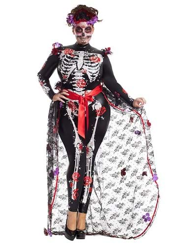 Plus Size Rosas Day of the Dead Costume for Women
