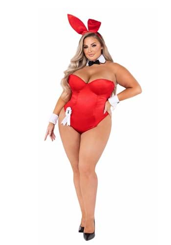 Playboy Plus Size Women&#39;s Red Bunny Costume
