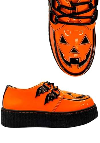 Patent Orange Jack O&#39; Lantern Creeper Shoes