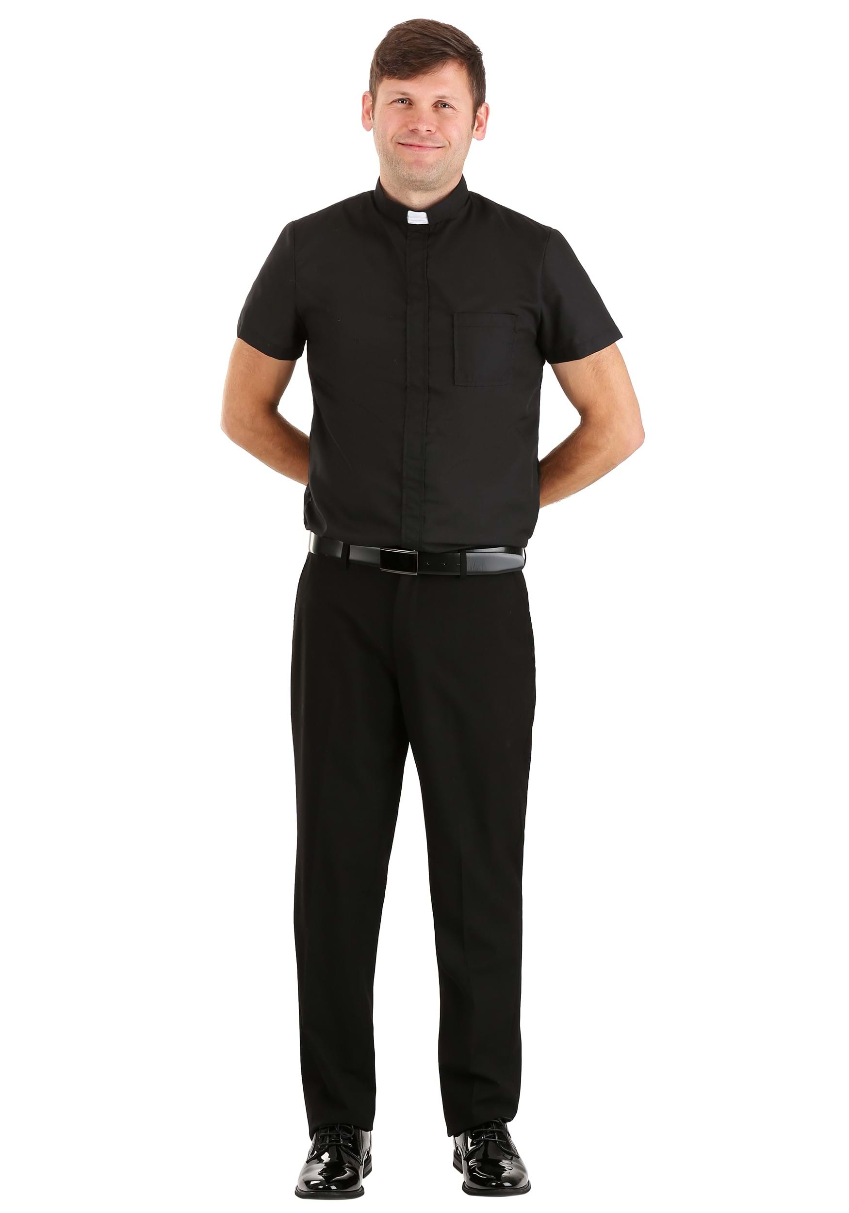 Adult Classic Priest Costume Shirt | Priest Costumes