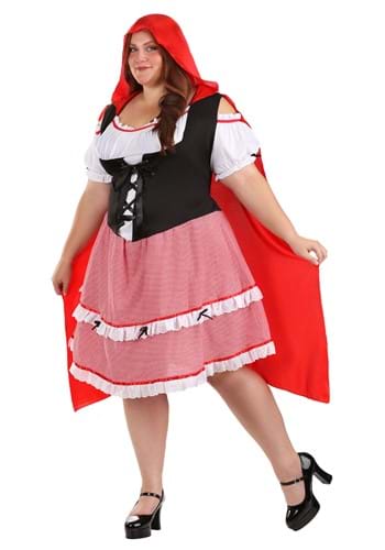Plus Size Knee Length Red Riding Hood Women&#39;s Costume