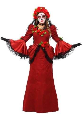 Women&#39;s Plus Size Day of the Dead Costume