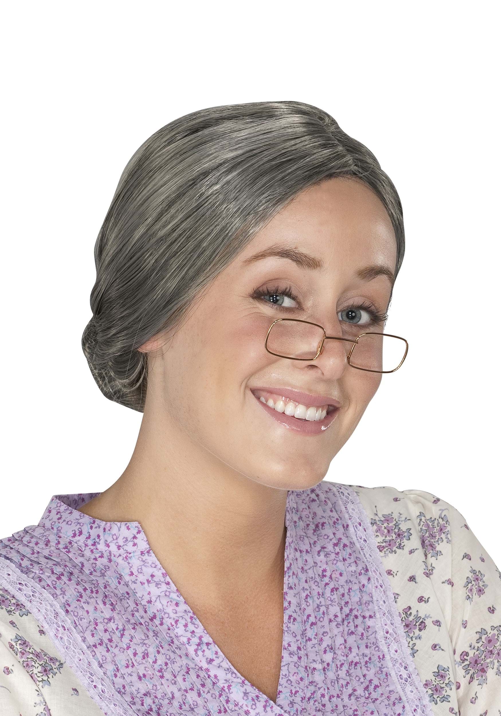 Adult Old Lady Grandma Wig | Adult Costume Wigs