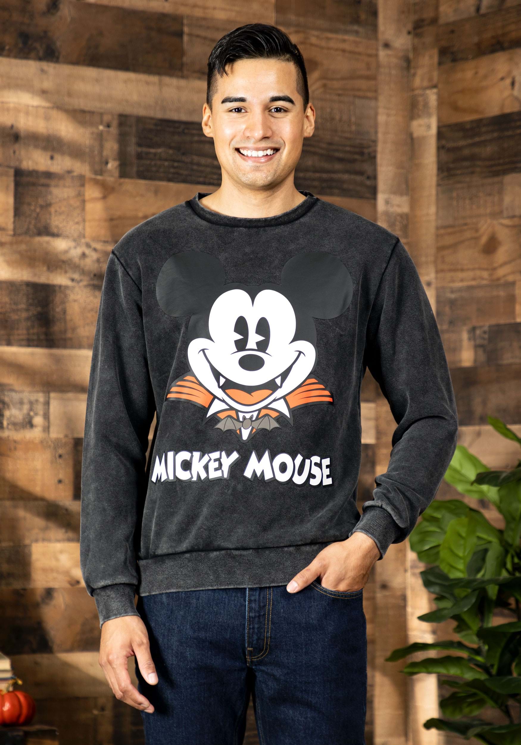 Cakeworthy Adult Mickey Vampire Crewneck | Halloween Clothes