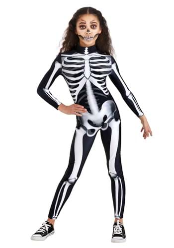Girl&#39;s Jumpsuit Skeleton Costume