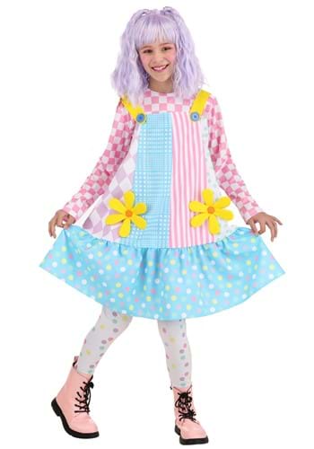 Girl&#39;s Pinafore Clown Costume Dress