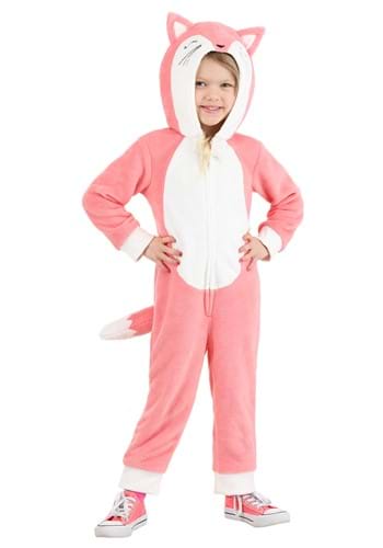 Girl&#39;s Toddler Pink Fox Onesie Costume