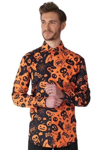 Men&#39;s Suitmeister Button Up Halloween Icon Shirt