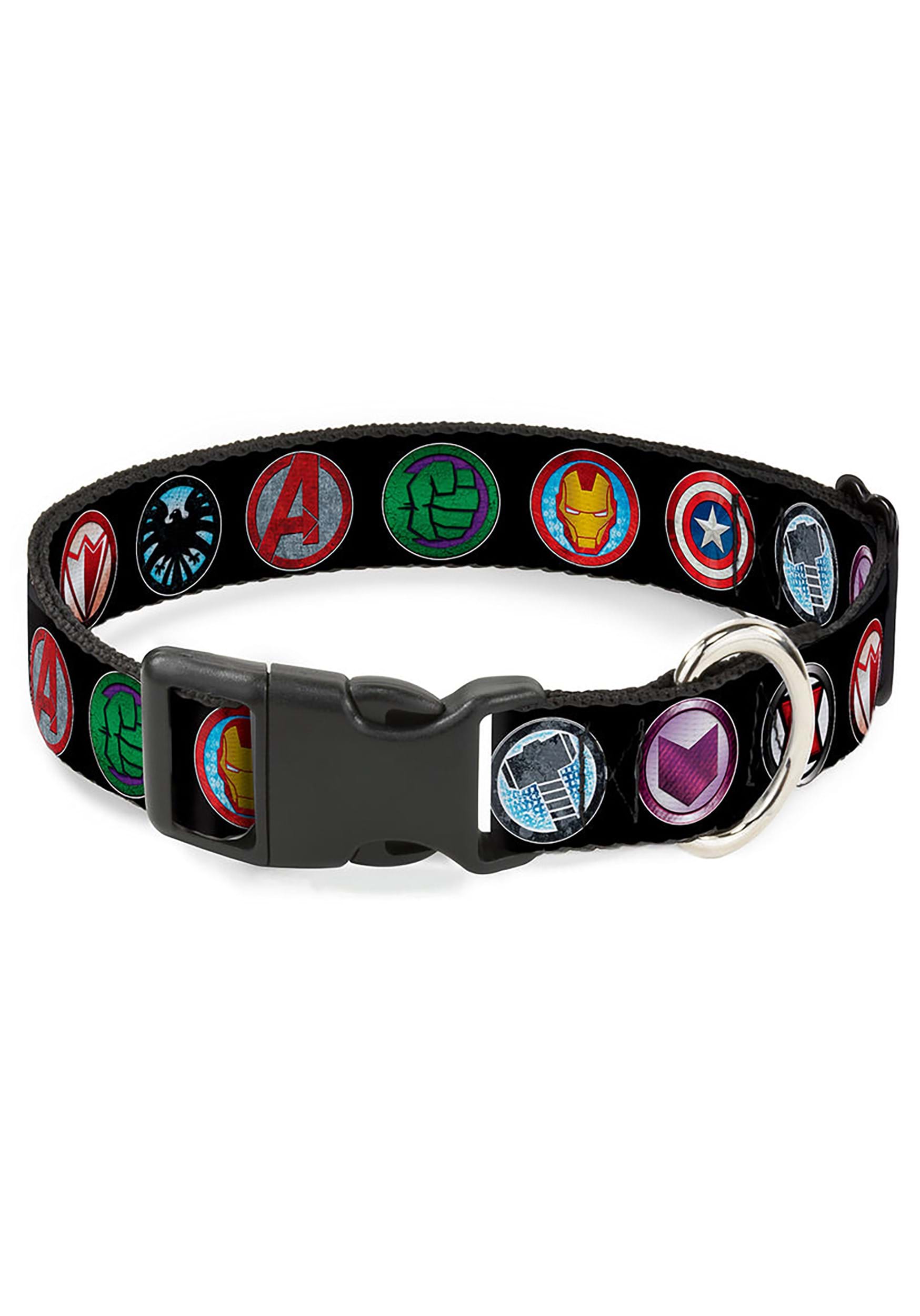 Avenger Icons Plastic Clip Collar | Marvel Pet Accessories