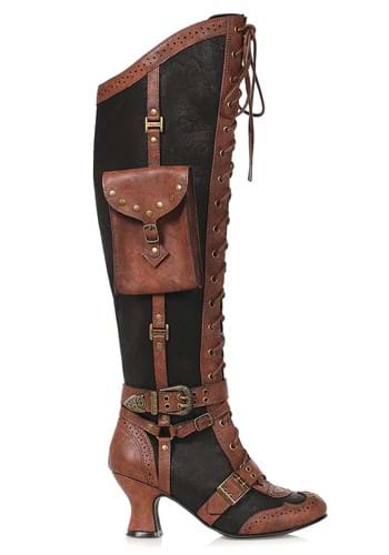 Women&#39;s Lace Up Steampunk Heel Boots
