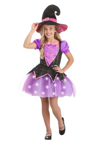 Girl&#39;s Pink Light-Up Witch Costume