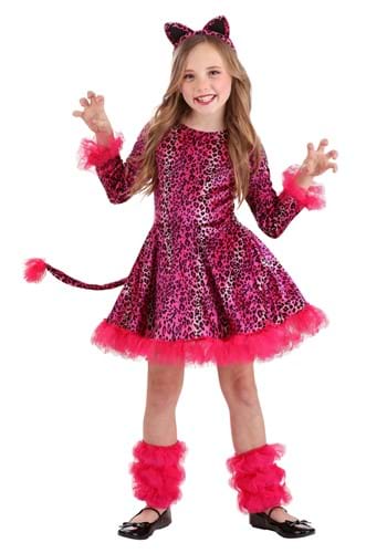 Girl&#39;s Prancing Pink Leopard Costume