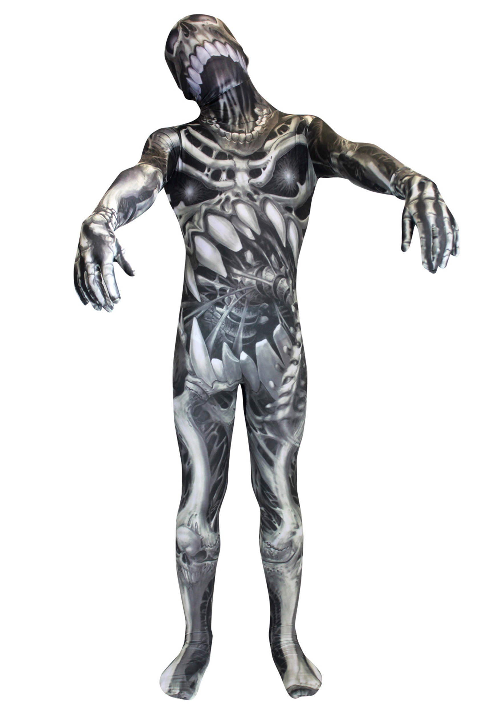 Skull and Bones Skeleton Morphsuit Costume for Kids | Scary Costumes