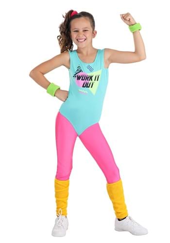 Totally 80s Girl&#39;s Workout Costume