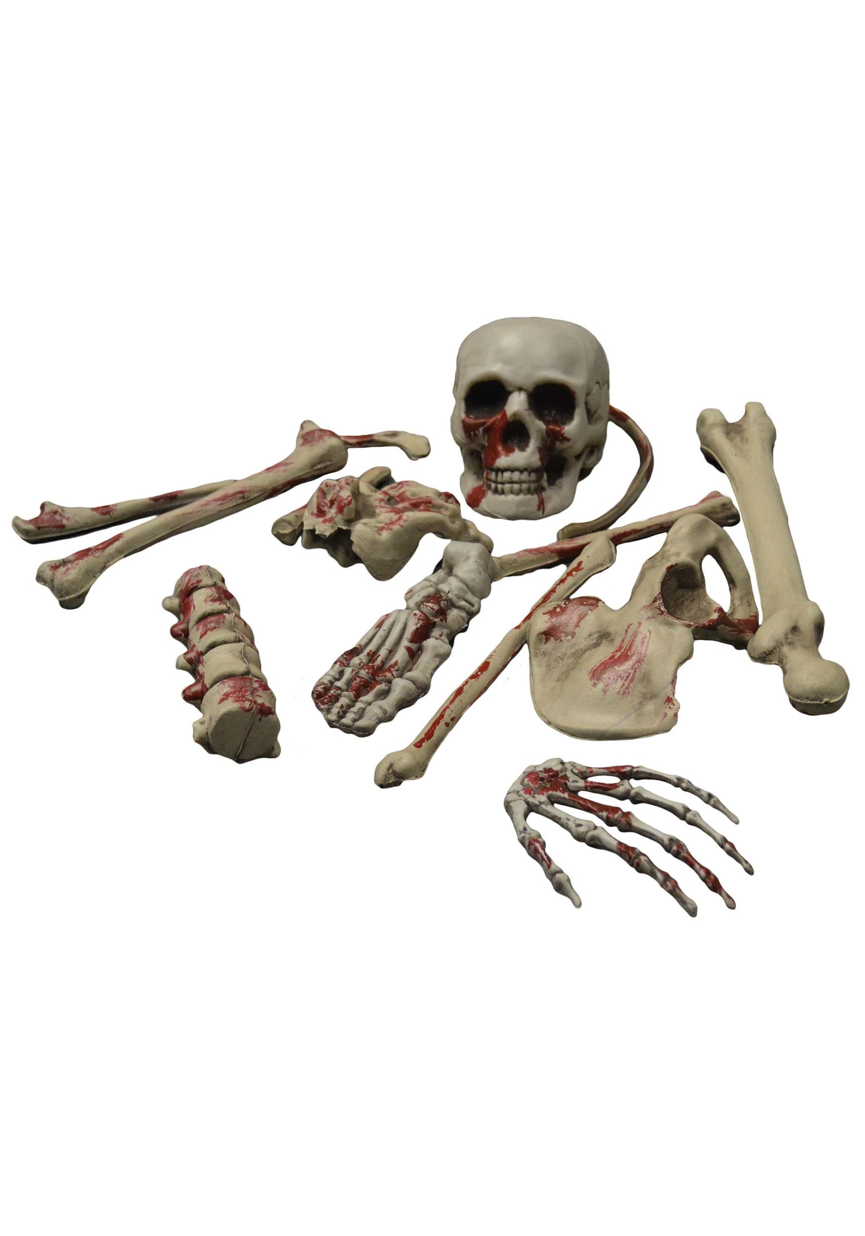 Set of 14 Bloody Skeletal Parts Decoration | Skeleton Decorations