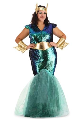 Plus Size Sea Siren Women&#39;s Costume Dress