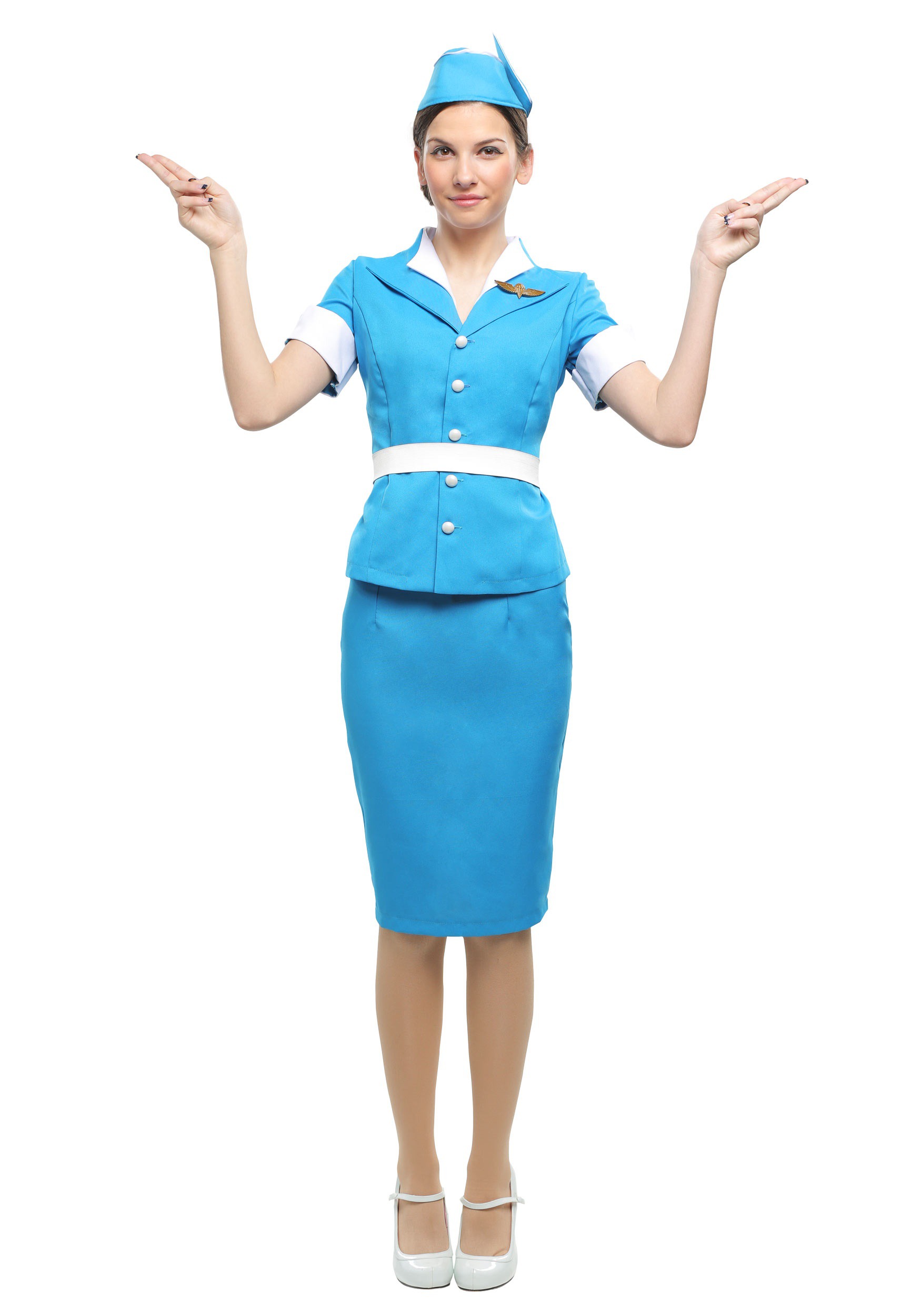 Plus Size Flight Attendant Costume for Women