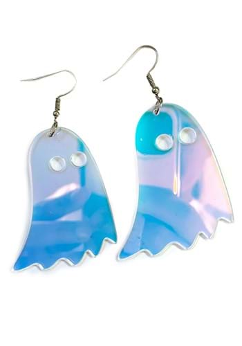 Iridescent Blue Ghost Earrings