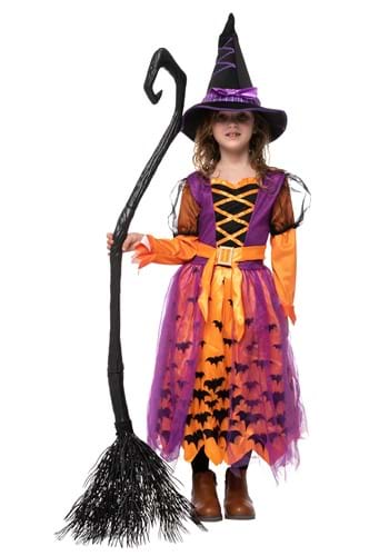 Toddler/Girl&#39;s Light Up Orange Bat Witch Costume