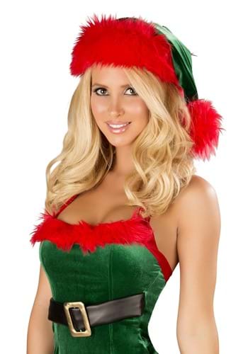Elf Green with Red Faux Hat