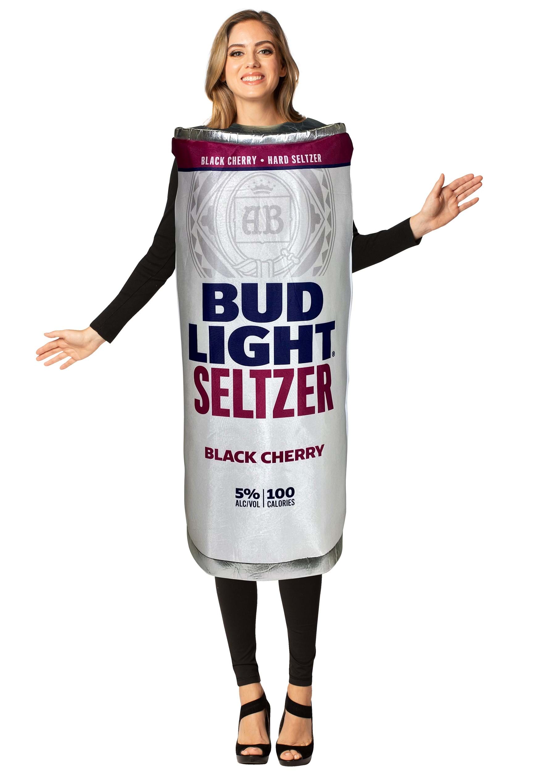 Bud Light Black Cherry Seltzer Can Adult Costume | Beverage Costumes