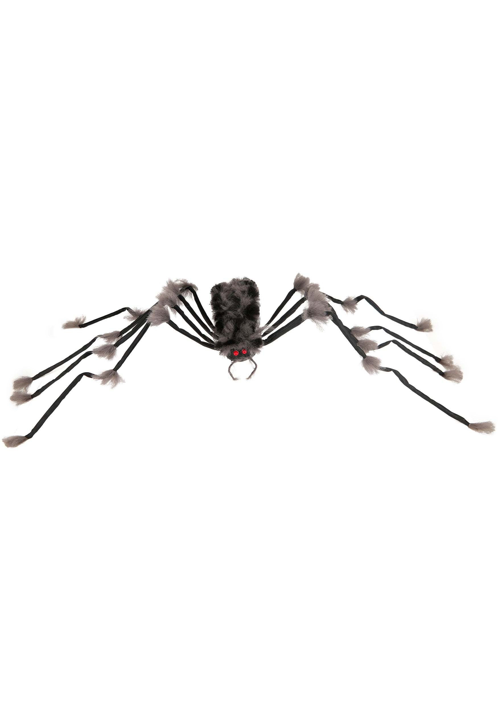 Large Hairy Gray Spider Halloween Prop | Spider Decorations