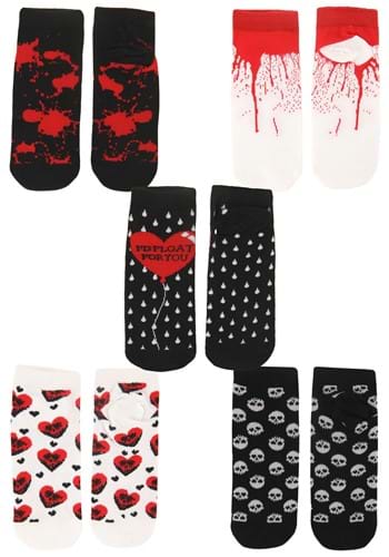 Pack of 5 Goth Valentine&#39;s Day Socks