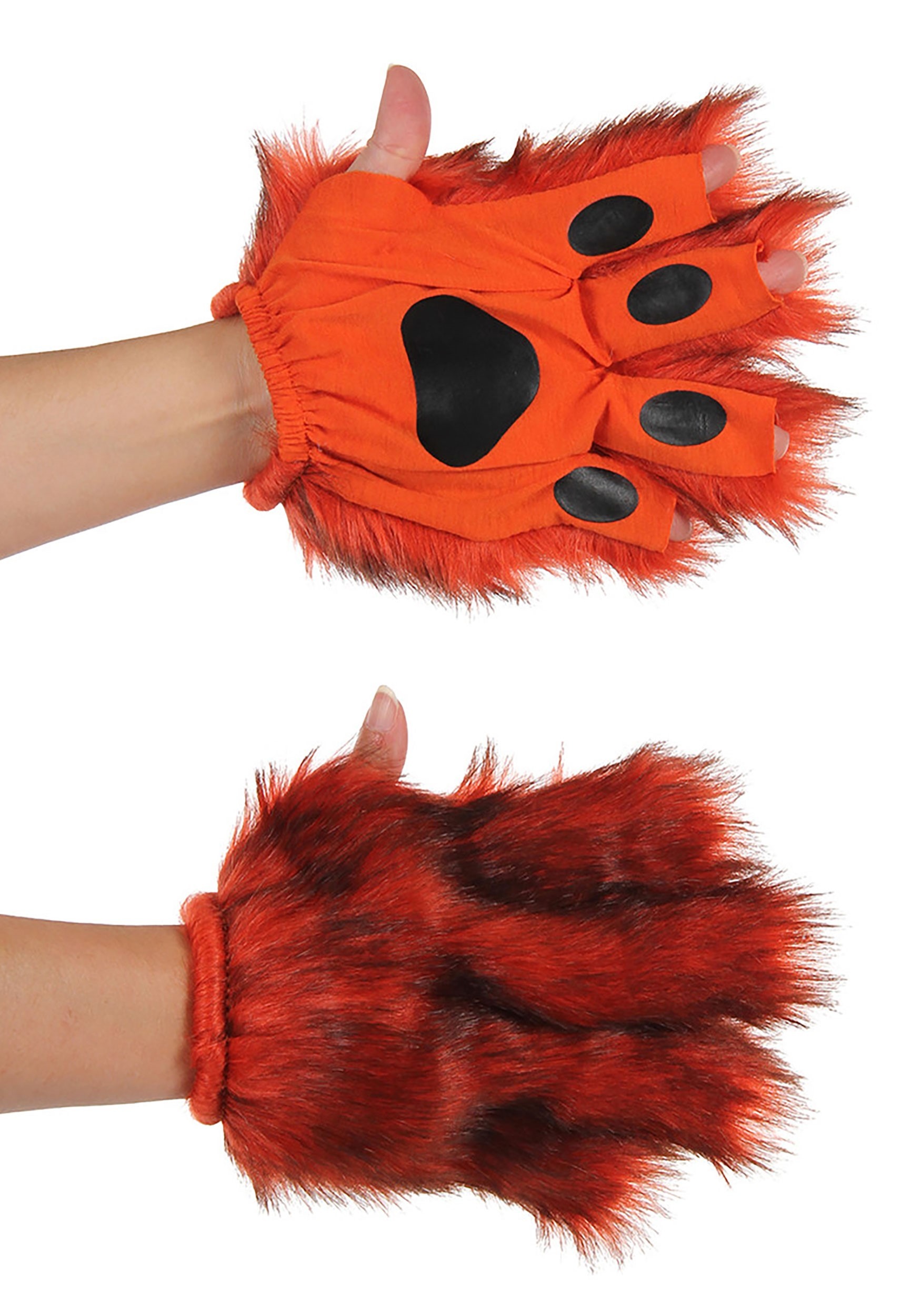 Orange Adult Fingerless Paws