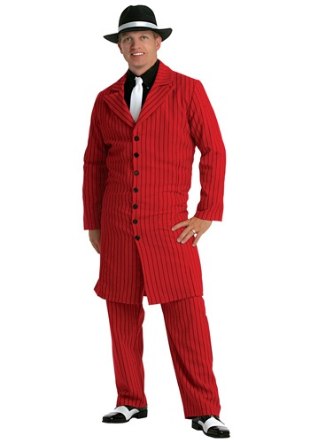 Red Gangster Zoot Suit Costume for Men