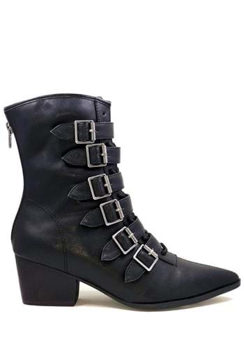 Women&#39;s Black Buckle Boots