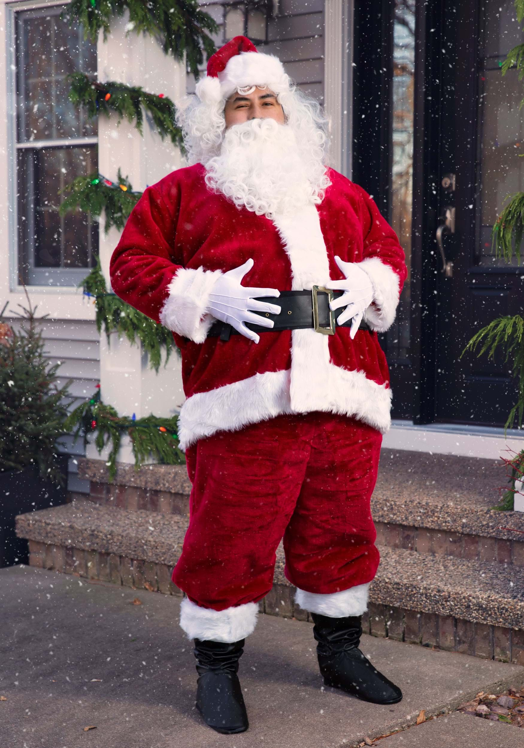 Plus Size Men's Regal Santa Suit Costume | Plus Size Christmas Costumes