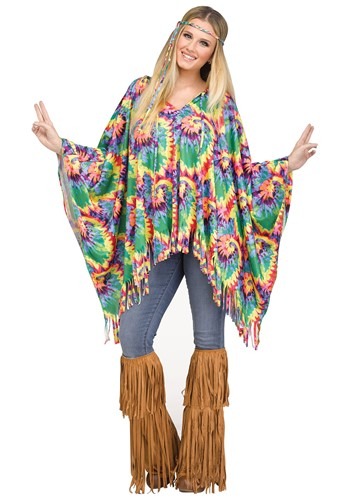 Women&#39;s Hippie Poncho Costume