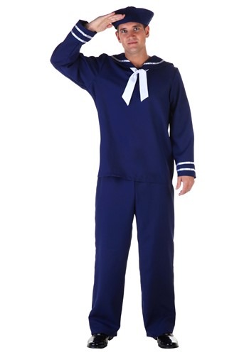 Plus Size Blue Sailor Costume for Men