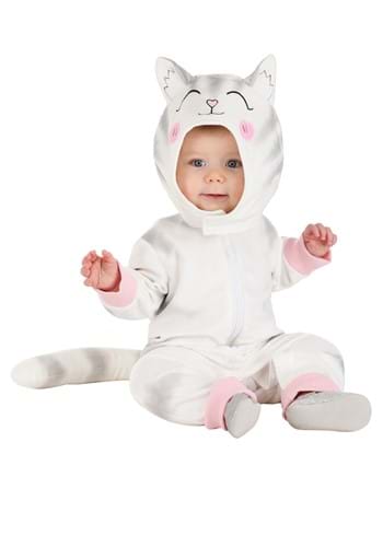 Infant White and Gray Kitty Costume