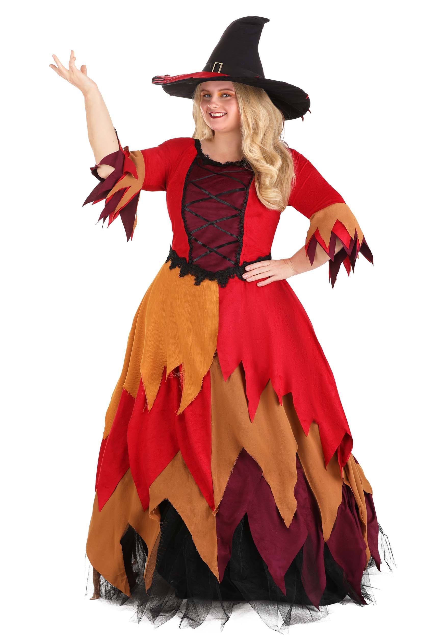 Plus Size Autumn Harvest Witch Women